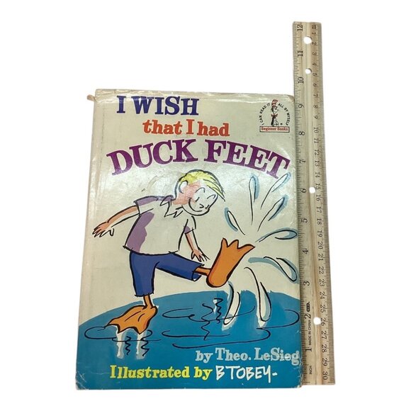 1st Edition I Wish That I Had Duck Feet‎ Hardcover Dust Jacket By Theo LeSieg - Picture 5 of 7